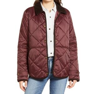 Barbour Women's Doncaster Quilted Barn Chore Jacket Blackberry Size 6 US / 10 UK